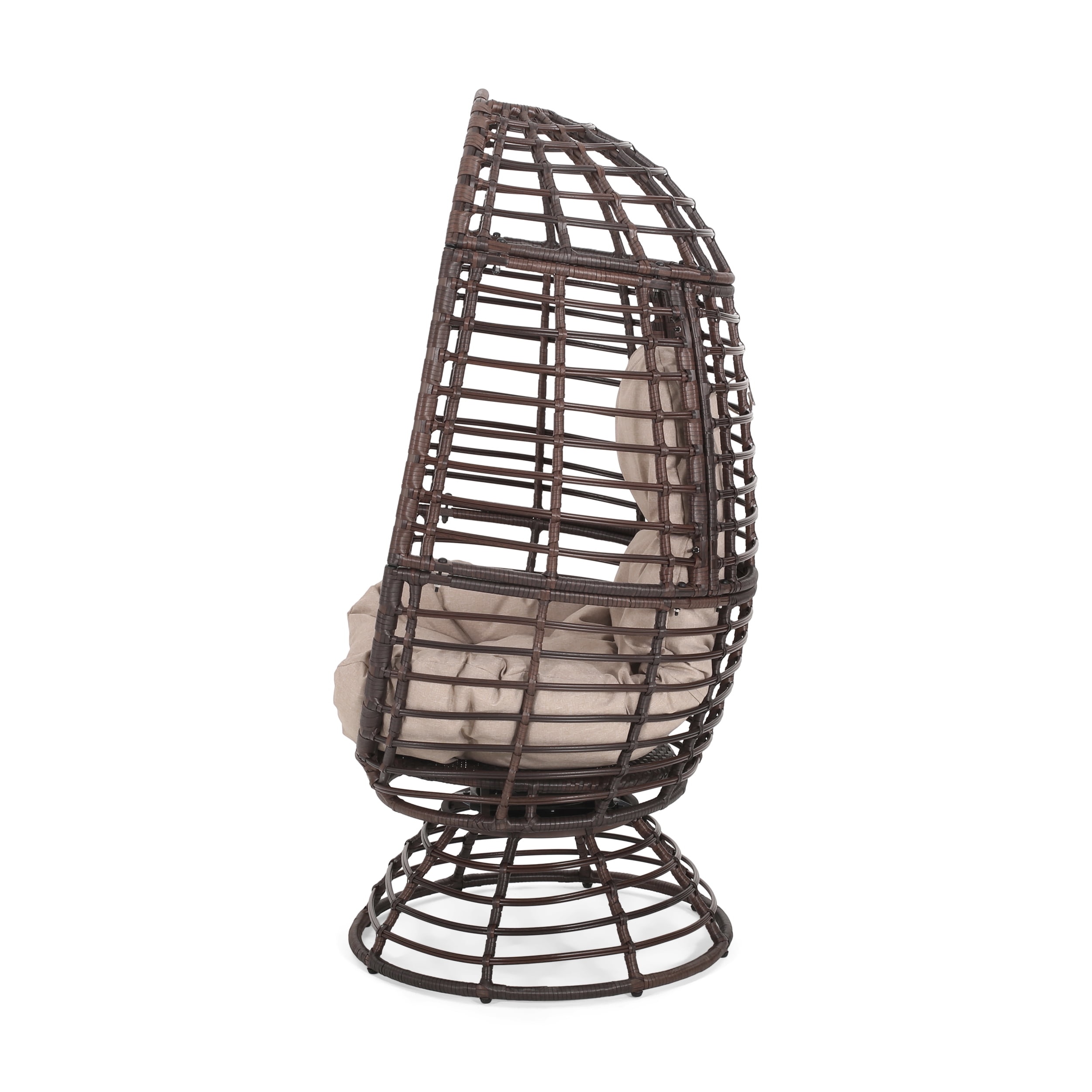 Foster wicker swivel egg chair hot sale