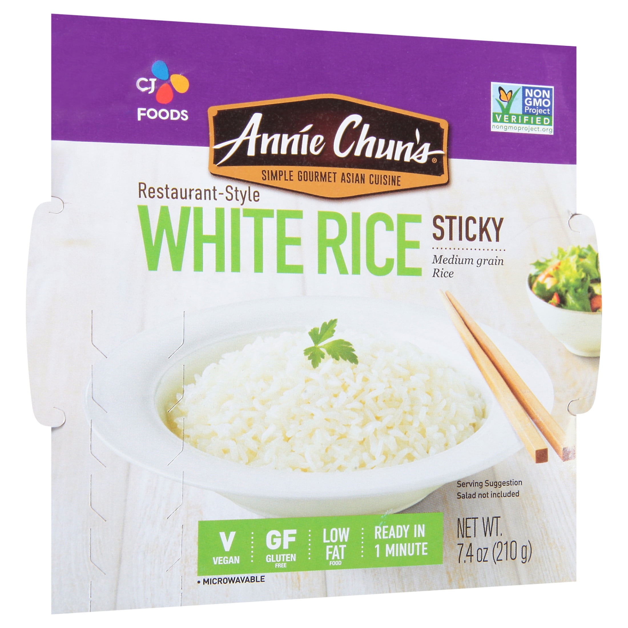 Annie Chun's Cooked White Sticky Rice, 7.41 oz 6 Pack