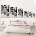 thumbnail image 4 of Audrey Hepburn Wall Art Blue Lips Canvas Print Makeup Iconic Pop Art Pretty Beauty Black and White Wall Art Living Room Bedroom Wall Decor Artwork Ready to Hang Made in USA - 36x24, 4 of 4