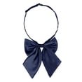 thumbnail image 1 of Pajarita De Traje De Trabajo Uniforme Con Lazo Preatado De Color Sólido Ajustable Para Mujer Azul marino One Size, 1 of 5