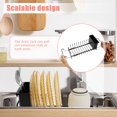 thumbnail image 4 of Grusce Sink Dish Drying Rack with Drip Tray Stretchable Dish Drainer Rack 12 Slot Dish Drainer Drying Rack Metal Dish Rack Drainer Multifunctional Kitchen Dish Rack for Dish Plate, 4 of 5