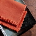 thumbnail image 6 of Fringed Linen Napkins Set of 4 | 20x20 Raw Edge Cloth Napkins for Wedding Decor, Rustic Tablescape & Coastal Dining | Stonewashed Softness (Caramel), 6 of 8