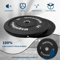 thumbnail image 4 of ChaoLink Rubber Bumper Plates Set 100 Lbs – (10, 15, 25 Lb) 2 Inch Barbell Weight Plates with Stainless Steel Inserts for Home Gym Strength Training, 4 of 9
