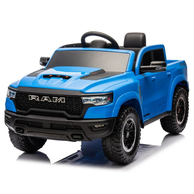 VOLTZ TOYS Licensed RAM 24V Ride-On Truck for Kids Ages 3+, Electric Vehicle with Parent Remote Control, LED Lights, MP3, Cargo Storage, Dual Speed, Suspension - Gift for Kids