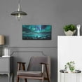 thumbnail image 5 of Luxe Metal Art 'Northern Lights Aurora Borealis Over Ocean' by Luxe Portfolio, Metal Wall Art, 24"x12", 5 of 10