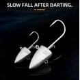 thumbnail image 4 of 20PCS Dart Jighead Fishhooks 3.5g 5g 7g 10g 14g 21g 28g Worm Fishing Lure Hook Soft Lure Jig Head Artificial Bait Fishing Tackle, 4 of 7