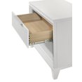 thumbnail image 4 of 3Pc White Finish Queen Size Bedroom Set LED Light HB Bed 2x Nightstand Wooden Bedroom Furniture, 4 of 7