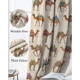 thumbnail image 6 of Summer Camels Blackout Curtains for Bedroom, Thermal Insulated Window Treatment, Farmhouse Retro Cartoon Desert Animals Grommet Top Blackout Draperies and Drapes for Basement 27.5"x39" 2 Panels, 6 of 8