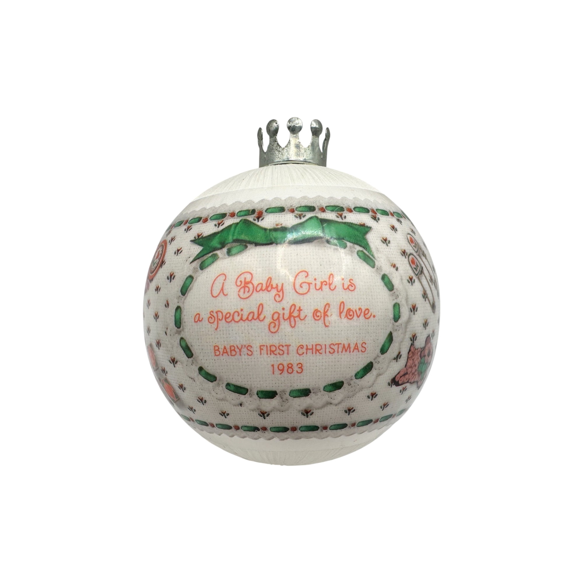 1983 Baby’s 1st Christmas (Baby Girl) (Baby’s First Christmas) Hallmark Keepsake Christmas Tree Ornaments QX200-7