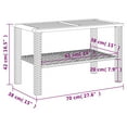 thumbnail image 2 of vidaXL Garden Table Grey PE Rattan Medium Durable Garden Table, 2 of 8