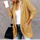 thumbnail image 4 of Cárdigan para mujer Suéter cárdigan de punto largo de felpa con bolsillo de manga larga sólido informal Odeerbi  ODB-3, 4 of 9