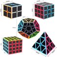 thumbnail image 2 of Speed Cube Set  [5 Pack] Magic Cube Bundle of 2x2 3x3 4x4 Megaminx Cube and Pyramid Cube Smoothly Carbon Fiber Sticker Speed Cubes Collection for Kids Teens & Adults, 2 of 6