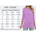thumbnail image 6 of MOSHU 3 Pack 3/4 T Shirts for Womens Crew Neck Womens Shirts Dressy Basics Tees Casual Loose Fit Fall Tops, 6 of 11