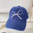 thumbnail image 6 of Kpops Baseball Caps for Girl Embroidery Bows Hat Windproof Summer Baseball Hat Spring Caps Ponytail Hat Girlfriend, 6 of 6