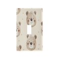 thumbnail image 2 of Switch Panel Switch Decoration 2.76x4.53x0.28 Inches Toggle Switch Switch Plate Wall Plates Living Room Kitchen Bedroom Study Switches Light Brown Bear, 2 of 8