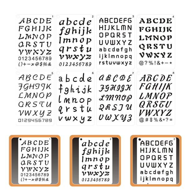 unbranded 8Ud Plantillas De Letras Y Números Coloridas Para Manualidades Y Diseños Preciso