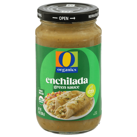 O O Organic Mild Green Enchilada Sauce USDA Organic, 14-Ounce