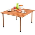 thumbnail image 3 of Outdoor Portable Roll-Up Folding Wood Patio Table with Carry Bag, 3 of 3
