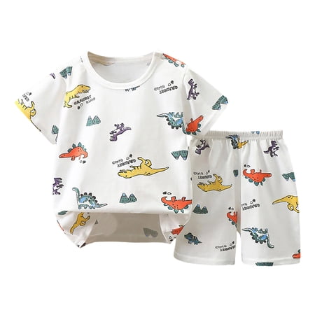6 Month Baby Boy Clothes Pjs Outfits Sets for Boys 2 Piece Boy Clothes Tops Shorts Set Baby Clothes Boy Playwear Summer Boy Outfits White