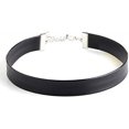 thumbnail image 1 of Gargantilla de cuero negro para mujeres, niñas, niños, hombres - SHOPBOP Joyería de cinta gótica sólida TUNC Sencillez, 1 of 5