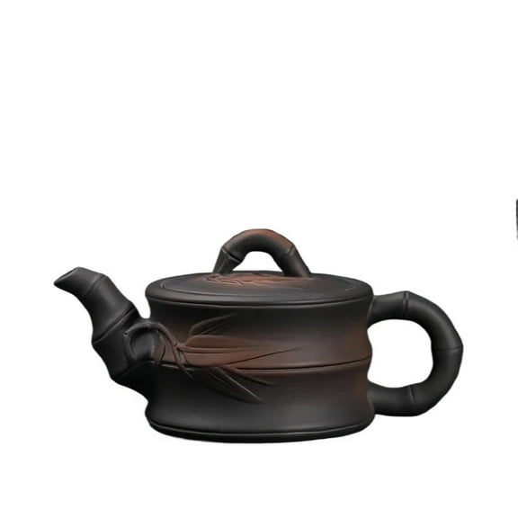 Tea Cup Set Kungfu Tea Set Kettle Jianshui Purple Pottery Bamboo Teapot Hand Painted Antique Relief Teapot Household Teapot Teapots & Coffee Servers Travel Tea Set
