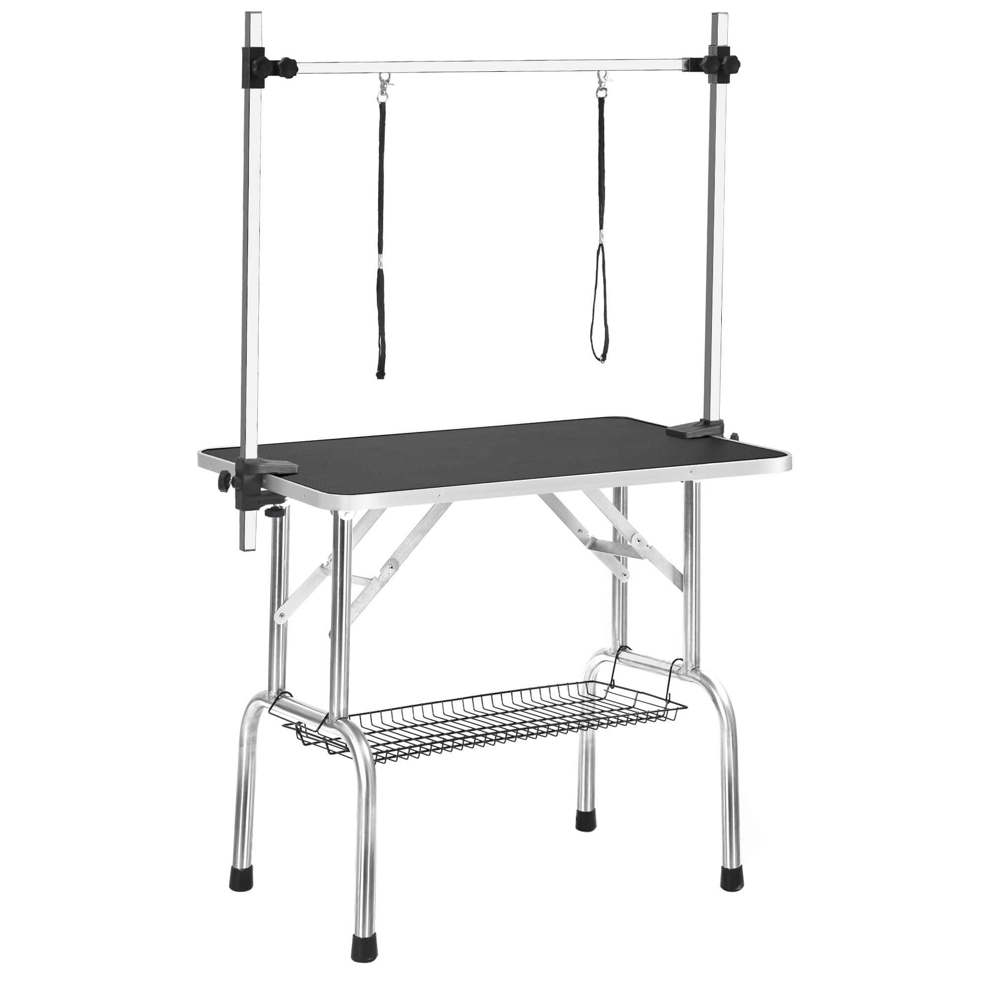 Miniyam 46" Folding Dog Pet Grooming Table, Weight Capacity: 300lbs, Black