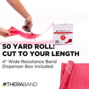 THERABAND Resistance Band, Red, Medium, 50-Yard Roll, Elastic Band for Strength Training, Stretching, Yoga, Pilates, Physical Therapy, Portable & Cut-to-Length, Color-Coded Levels