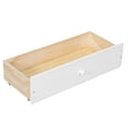 thumbnail image 6 of Euroco Wood Twin over Twin Bunk Bed with Drawers, House Bed with Storage Staircase, White, 6 of 14