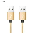 thumbnail image 2 of Deyuer USB2.0 Male to Male USB Cable High Speed Data Transfer Cord,Golden 1.5 m, 2 of 8