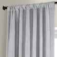 thumbnail image 4 of HPD Half Price Drapes Signature Concrete Gray Plush Velvet Hotel Blackout Curtains(1 Panel), 50W X 96L, 4 of 6