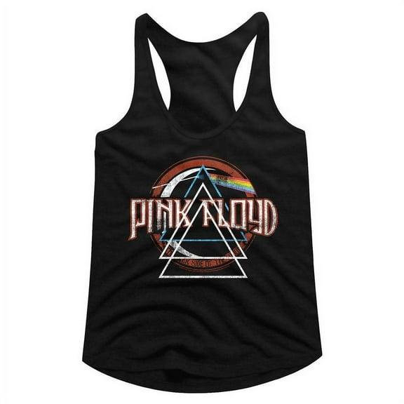 Pink Floyd Triangle Triad Black Junior Women's Racerback Tank Top