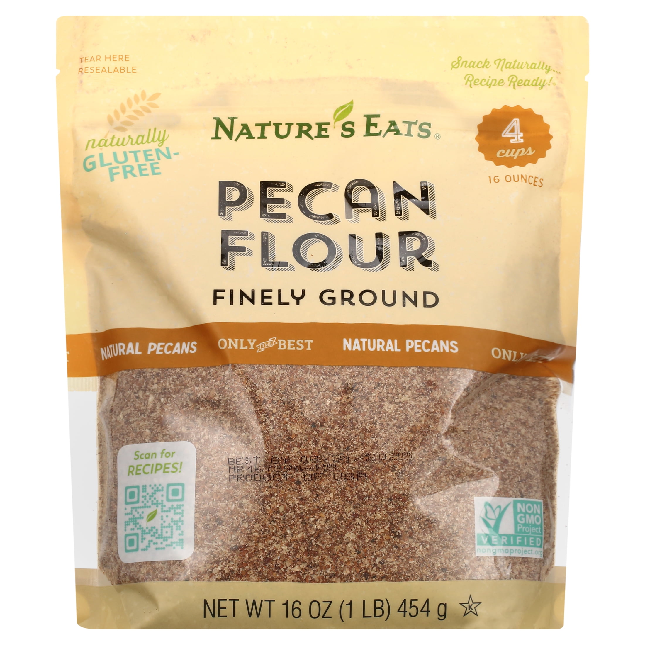 (5 pack) Nature’s Eats Finely Ground Pecan Flour - Gluten-Free, Keto & Paleo Friendly, Non-GMO, 16 oz