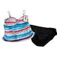 thumbnail image 2 of 2 Bamboo Ladies’ Swimsuit Tankini Set Tummy Toner (Blue Multi, S), 2 of 2