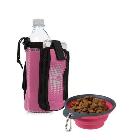 - Dexas Bottle Pocket Insulated Neoprene Bottle Holder with Travel Cup Pink 1.9oz
