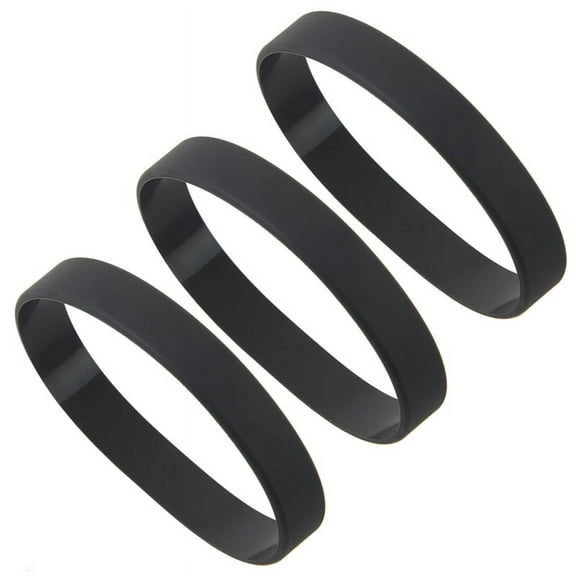 3X Fashion Silicone Rubber Elasticity Wristband Wrist Band Cuff Bracelet Bangle Black