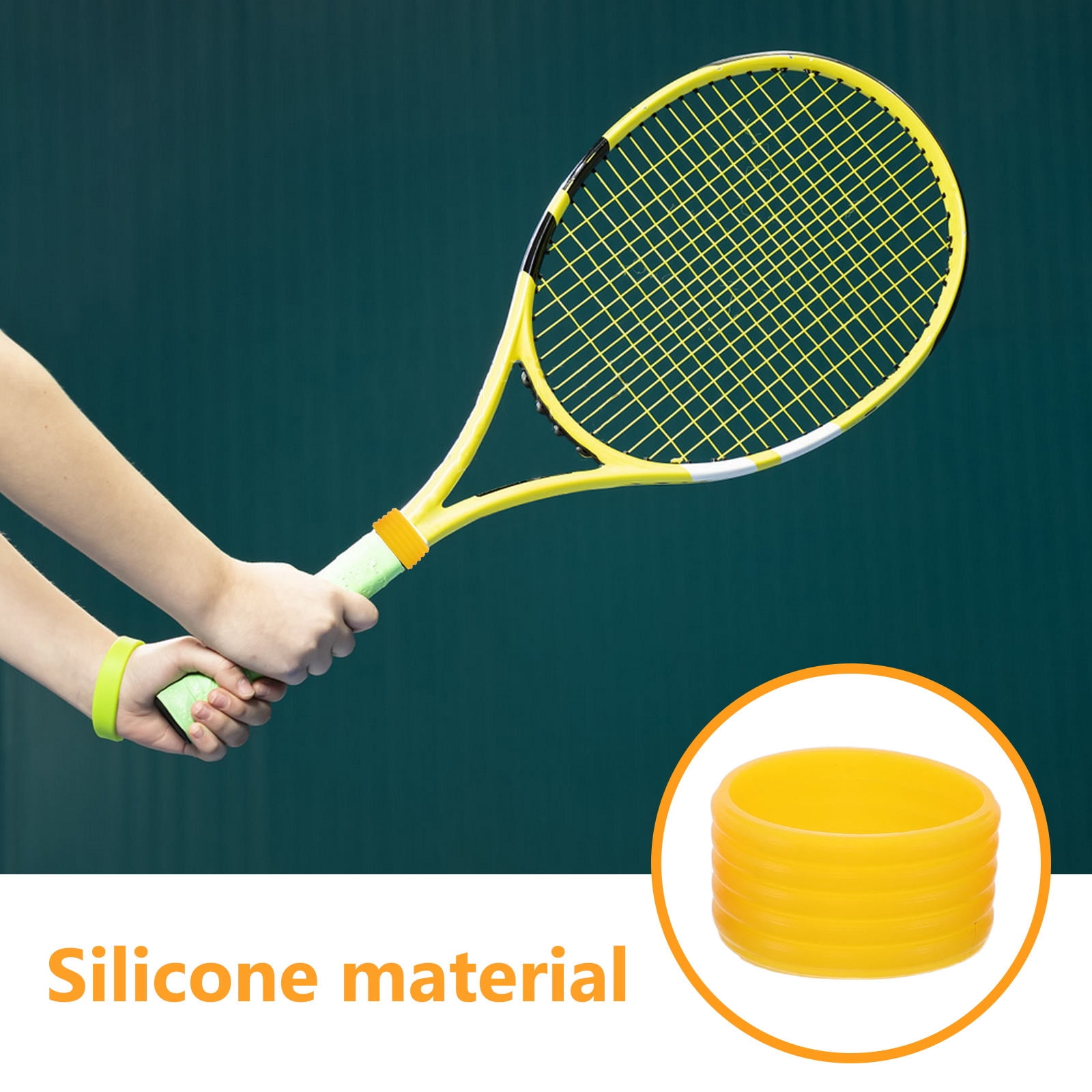 ELAYARD 7-Piece Silicone Tennis Racket Grip Set, Assorted Colors Overgrip Protectors for Indoor and Outdoor Play