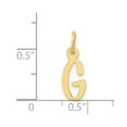 thumbnail image 3 of Diamond2Deal 14K Yellow Gold Small Slanted Block Letter G Initial Pendant for Women, 3 of 5