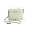 thumbnail image 5 of CTM  Leather Shoulder Bag Purse with Side Organizer (Women), 5 of 5