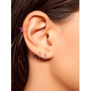 Body Jewelry Womens 6-Piece 18 Gauge Stainless Steel Multi-Color Horseshoe Cartilage Set