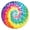 Colorful Tie Dye, variant on Colorful Tie Dye Pattern Round Fitted Tablecloth with Elastic Edge,Dining Table Cover Waterproof,Outdoor Round Tablecloth for Camping,Dining,Indoor and Outdoor