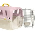 thumbnail image 3 of Oodles 24" Plastic Travel Pet Kennel, with Clip On Bowl, Pink, 3 of 10
