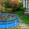 thumbnail image 6 of 18 Feet Round Leaf Net Cover for Above Ground Pool, Winter Cover Mesh Cover with 12 Pcs Large Metal Clips，Pool Safety Net Fits 18FT Above Ground Pools, Keeps Leaves Out of Your Pool, 6 of 12