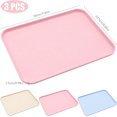 thumbnail image 4 of Tray, Rectangular Fast Food Tray, Food and Beverage Tray Plastic Tray, Suitable for Restaurants, Coffee Shops, Kitchens, Parties - Off-White, 4 of 5