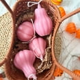 thumbnail image 6 of Boovnll Halloween Pumpkins, 6Pcs Artificial Hanging Pumpkins Halloween Fall Decoration Pumpkin Decor for Indoor Outdoor Home Thanksgiving Halloween Party Supplies, Halloween Decorations - Pink, 6 of 6