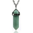 thumbnail image 1 of Green Amazonite Gemstone Hexagonal Pointed Reiki Chakra Pendant Necklace 20", 1 of 3
