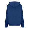 thumbnail image 3 of Sakmal Blue Month Top Deal Long Sleeve V-Neck Hoodies Quotes Sweatshirts Womens T Shirts, 3 of 6