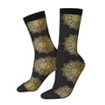 thumbnail image 1 of Balery Gold Mandala Calcetas Largas con Estampado para Hombre y Mujer – Suaves y Transpirables, Talla Única (US 5-11), 1 of 6