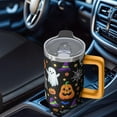 thumbnail image 5 of Halloween Tumbler, Spooky Cute Ghost Cup with Handle and Straw 40oz, Insulated Coffee Travel Gift Mug, 5 of 5