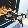 thumbnail image 5 of Easter Bunny Eggs Oven Mitts and Pot Holders Set of 2, Buffalo Check Heat Resistant Oven Mitts Kitchen Oven Glove for Cooking, Baking, 5 of 6