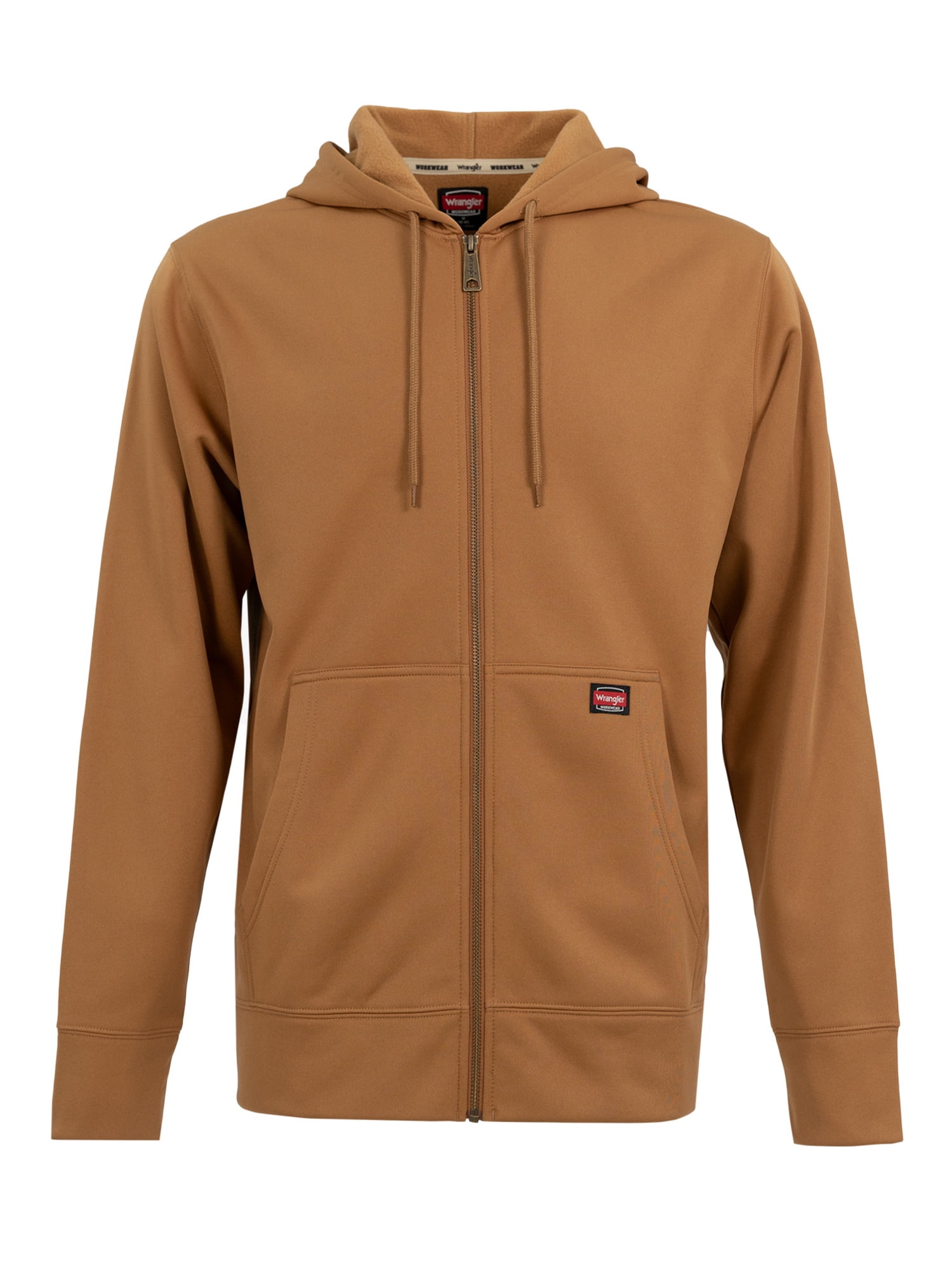Wrangler Workwear Men's Full Zip Performance Fleece Hooded Work Jacket, Size S-5XL